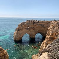 natural rock formation on marinha beach